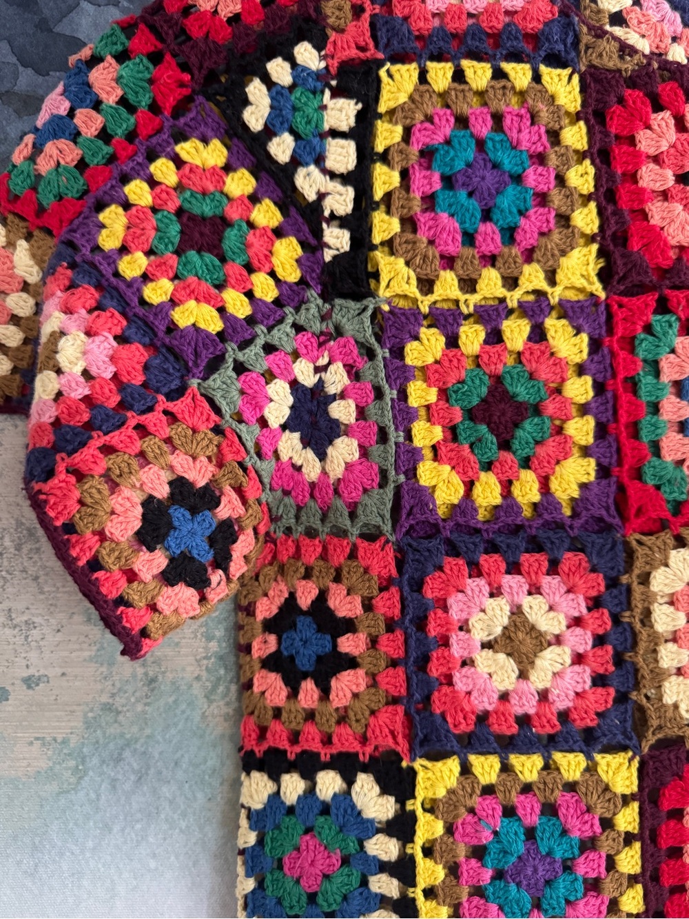 FARM Rio Multicolor Crocheted & cropped pullover - Picture 8 of 9